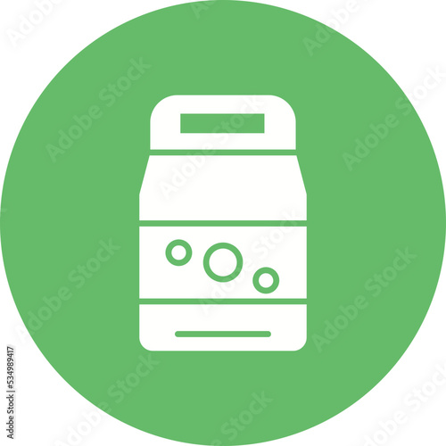 Detergent Glyph Circle Background Icon