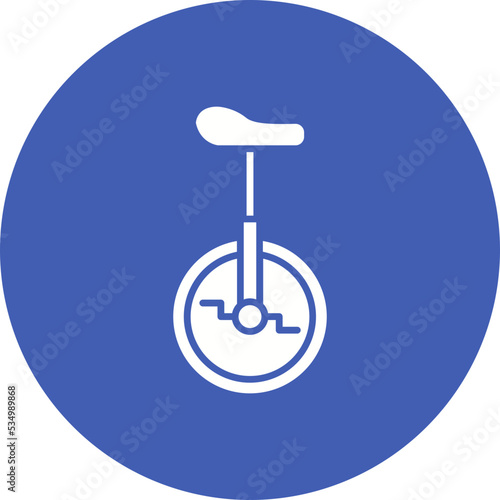 Monocycle Glyph Circle Background Icon