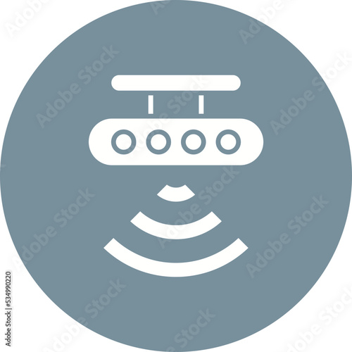 Motion Sensor Glyph Circle Background Icon