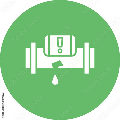 Leak Detector Glyph Circle Background Icon