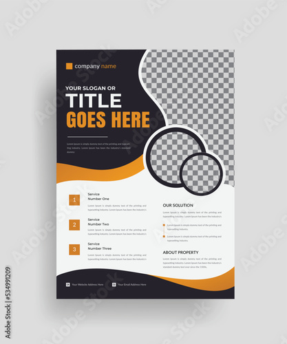 House selling advertisement or real estate flyer design template
