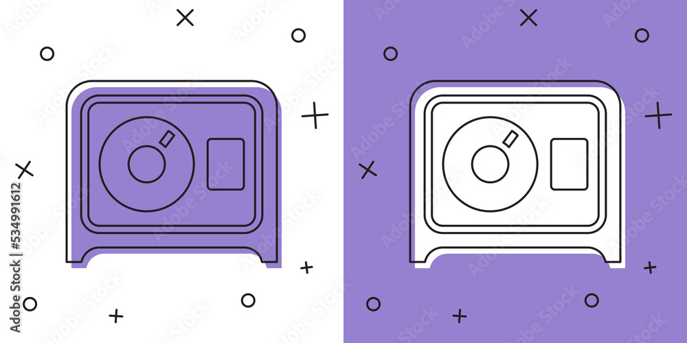 Set Safe icon isolated on white and purple background. The door safe a bank vault with a combination lock. Reliable Data Protection. Vector Set Safe icon isolated on white and purple background. The door safe a bank vault with a combination lock. Reliable Data Protection. Vector