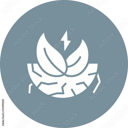 Sustainable Energy Glyph Circle Background Icon