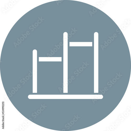 Chin Ups Glyph Circle Background Icon