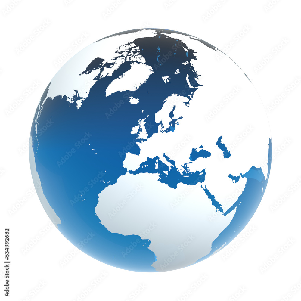 earth globe, europe on world map earth globe, europe on world map