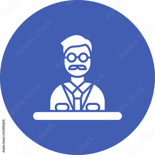 Principal Glyph Circle Background Icon