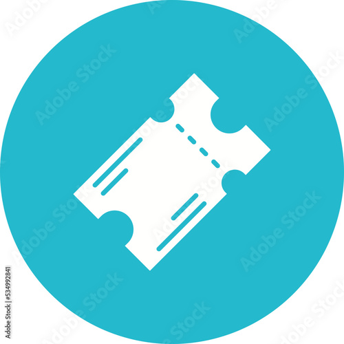 Tickets Glyph Circle Background Icon
