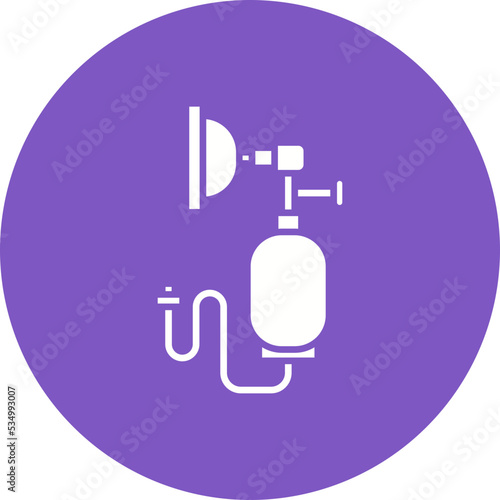 Anesthesia Glyph Circle Background Icon