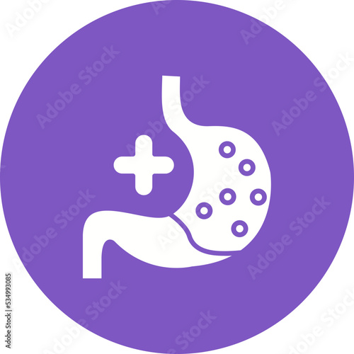 Gastroenterology Glyph Circle Background Icon