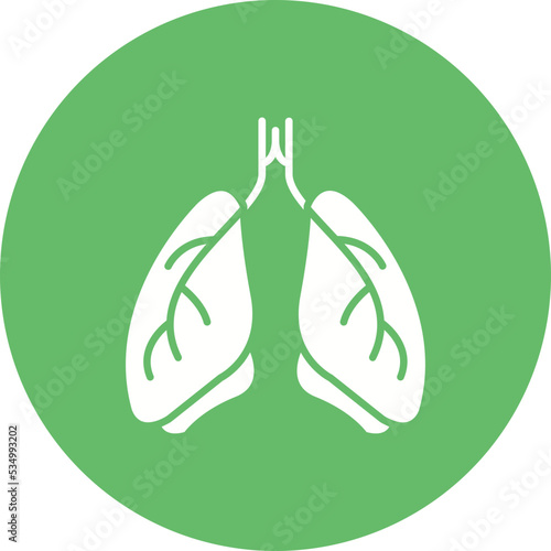 Pulmonology Glyph Circle Background Icon