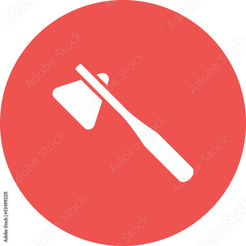 Reflex Hammer Glyph Circle Background Icon