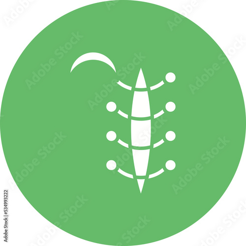 Suture Glyph Circle Background Icon