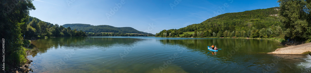 Panorama of the Happurger reservoir in Middle Franconia/Germany