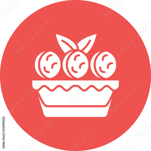 Ratatouille Glyph Circle Background Icon