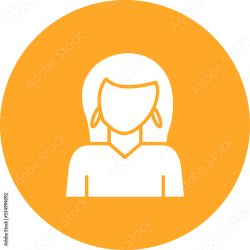 Actress Glyph Circle Background Icon