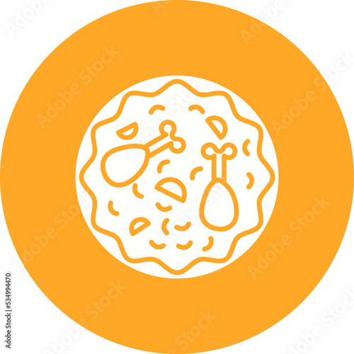 Mandi Glyph Circle Background Icon