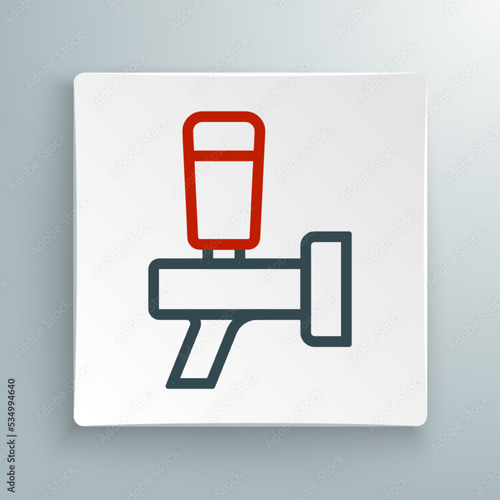 Line Beer tap icon isolated on white background. Colorful outline concept. Vector Line Beer tap icon isolated on white background. Colorful outline concept. Vector
