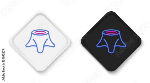 Line Tree stump icon isolated on white background. Colorful outline concept. Vector