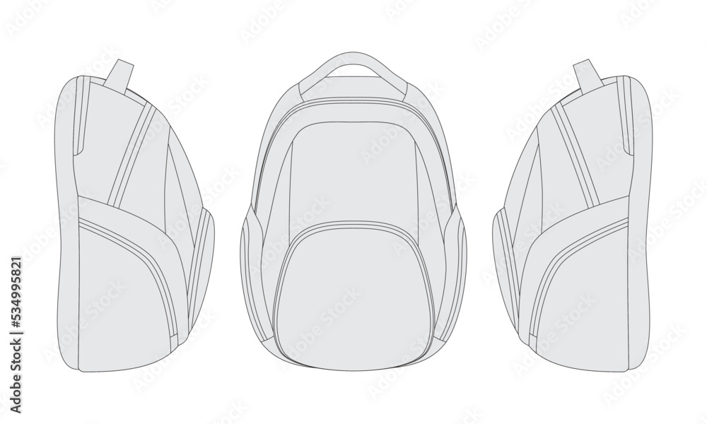 backpack vector template for design backpack vector template for design