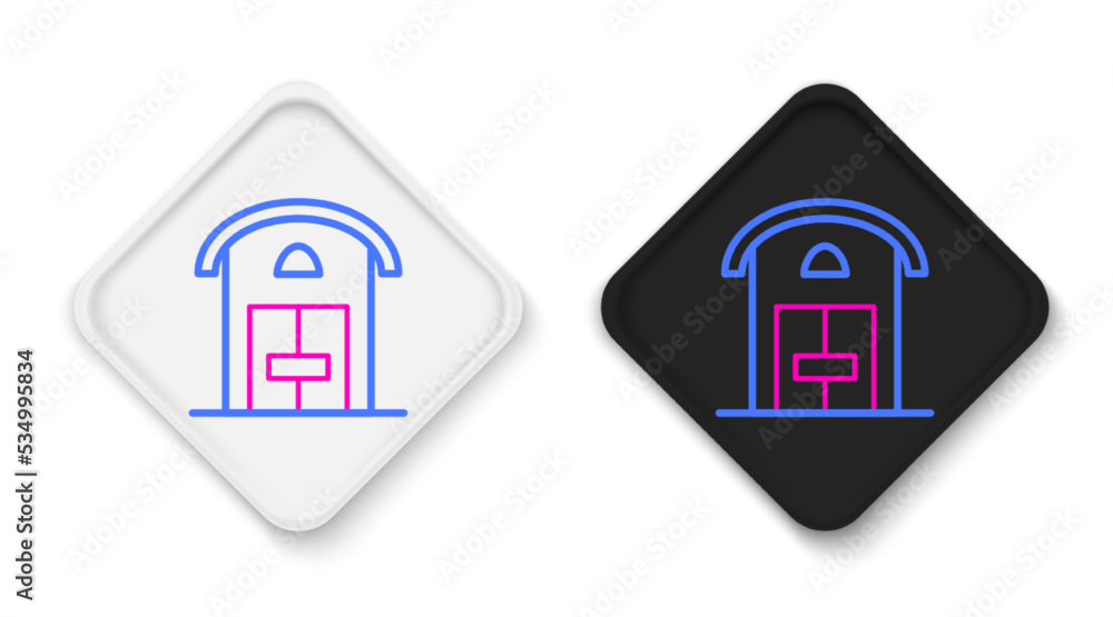 Line Farm house icon isolated on white background. Colorful outline concept. Vector Line Farm house icon isolated on white background. Colorful outline concept. Vector