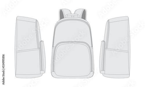 backpack vector template
