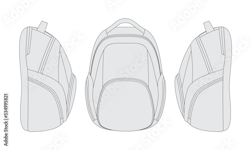 backpack vector template for design