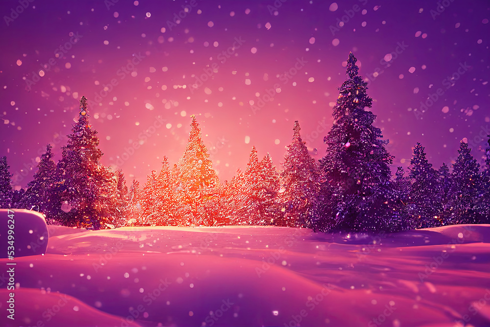 Weihnachtliche Winterlandschaft Christmas Jahreszeit