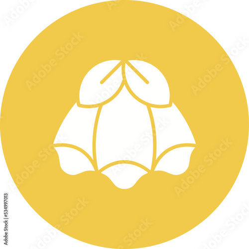 Pea Flower Glyph Circle Background Icon