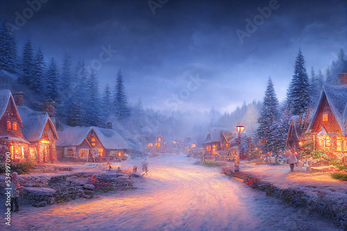Fotografia Weihnachtliche Winterlandschaft Christmas Jahreszeit