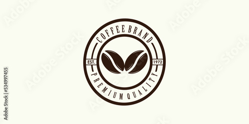 coffee logo design for coffee shop icon with creative concept premium vector