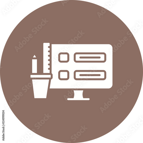 Test Cases Glyph Circle Background Icon