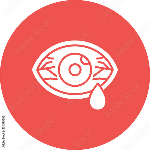 Conjunctivitis Glyph Circle Background Icon