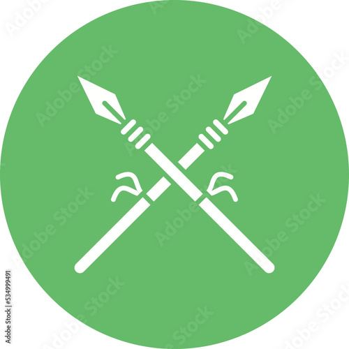 Lance Glyph Circle Background Icon