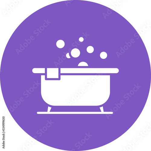 Jacuzzi Glyph Circle Background Icon