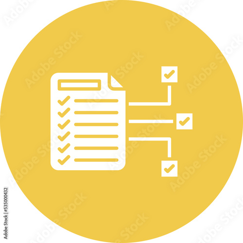 Scrum Tasks Glyph Circle Background Icon