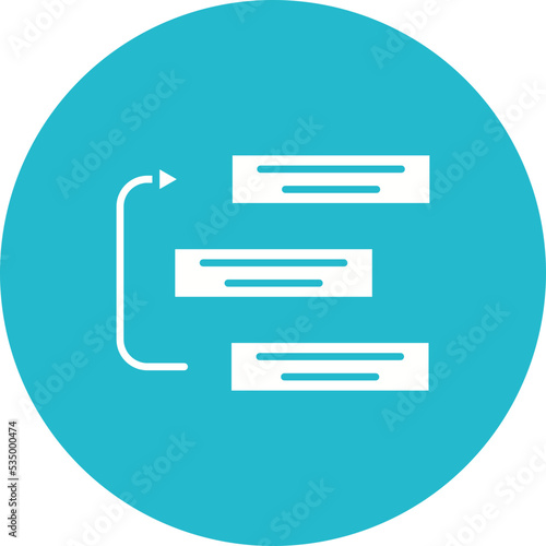 Backlog Glyph Circle Background Icon