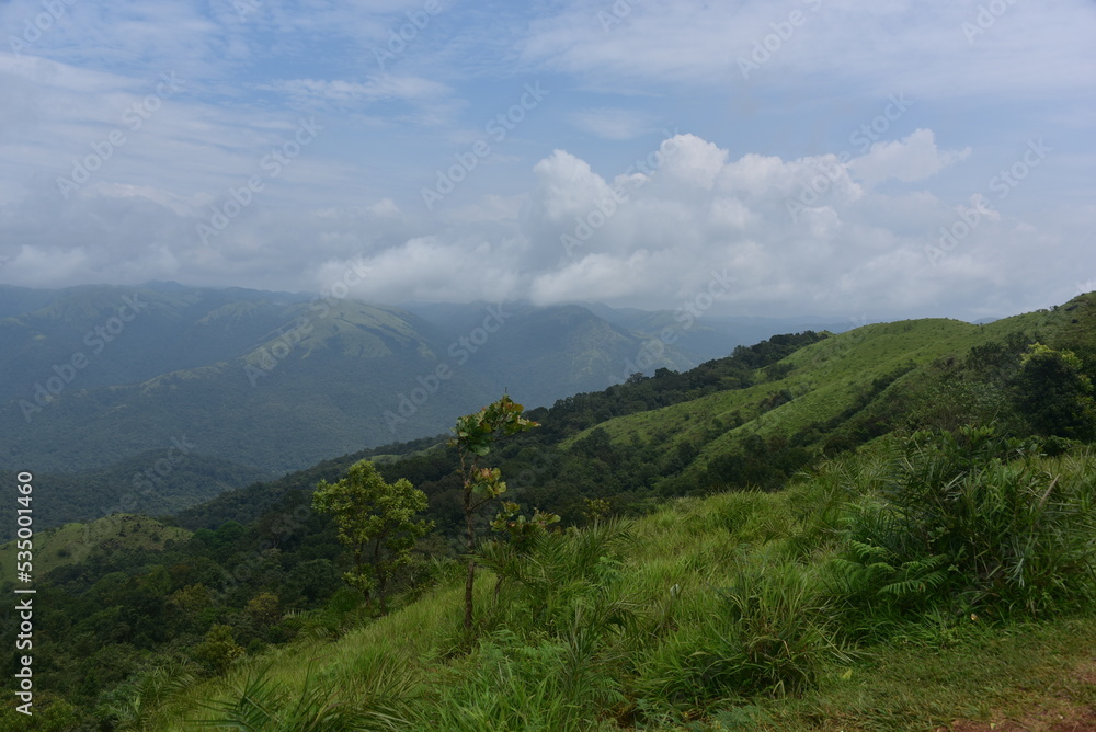 Obraz premium Kaginahare view point, Western ghats, Sakleshpur, Karnataka, India