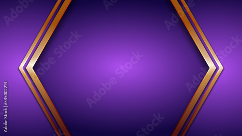 luxury purple background with gold outline. abstract background. luxury elegant design