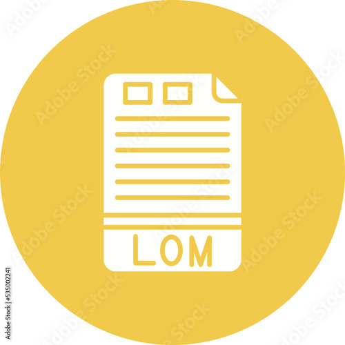 LOM Glyph Circle Background Icon