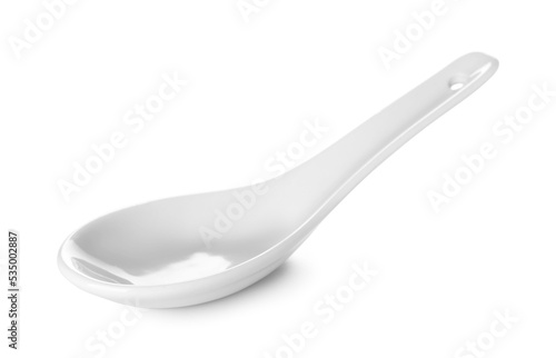 Ceramic spoon isolated on white background