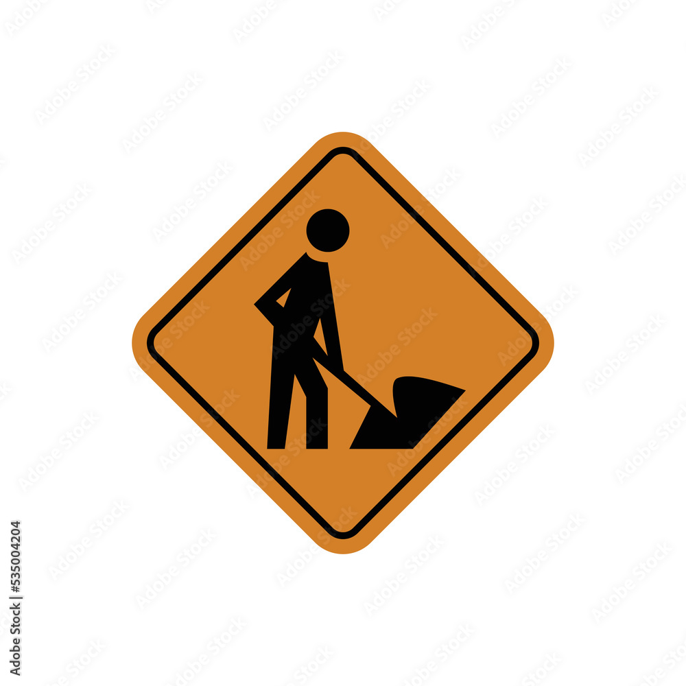 information road sign. road works. vector. information road sign. road works. vector.
