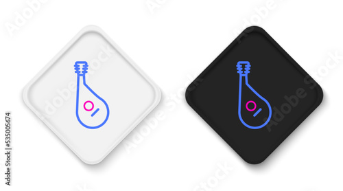Line Ukrainian traditional musical instrument bandura icon isolated on white background. Colorful outline concept. Vector