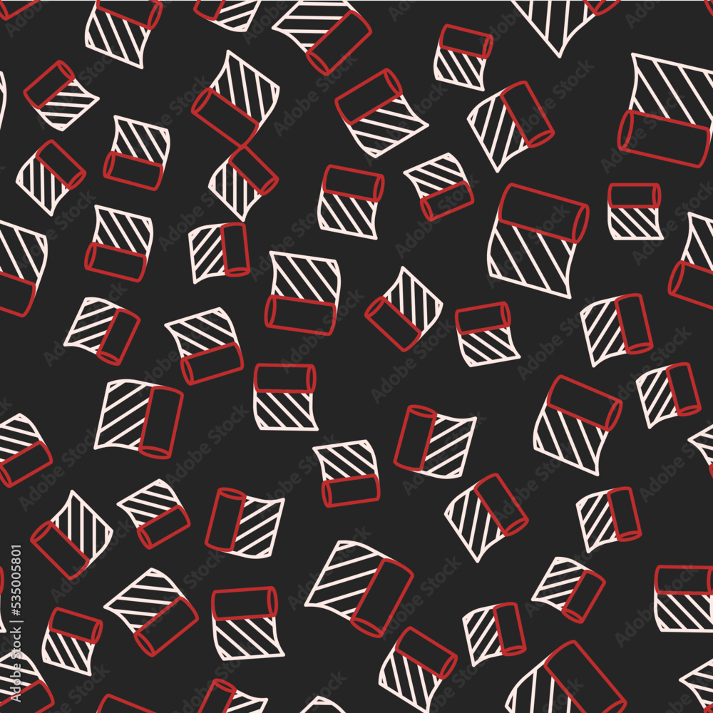 Obraz premium Line Wallpaper icon isolated seamless pattern on black background. Vector
