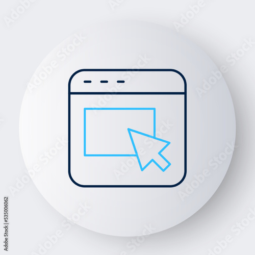 Free Download Line Advertising icon isolated on white background. Concept of marketing and promotion process. Responsive ads. Social media advertising. Colorful outline concept. Vector - GFXLoad