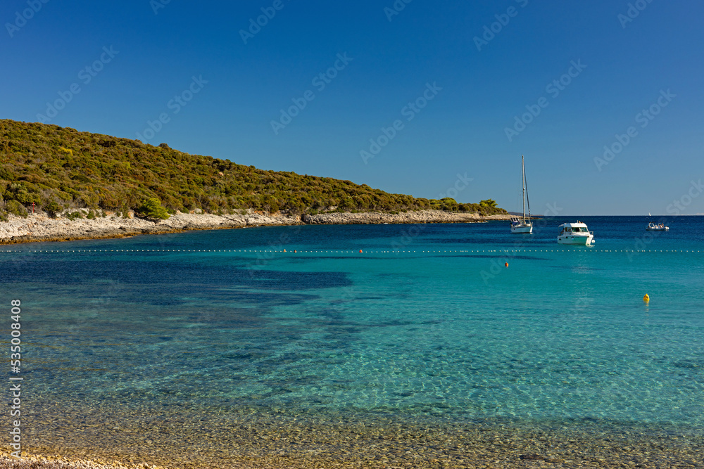 Plieski bay and beach at Losinj island in Croatia