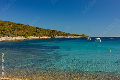 Plieski bay and beach at Losinj island in Croatia