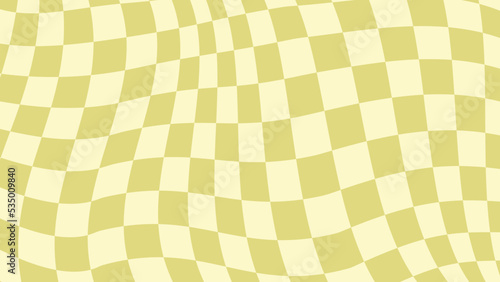 aesthetic pastel yellow distorted checkerboard, checkers wallpaper illustration, perfect for backdrop, wallpaper, background, banner