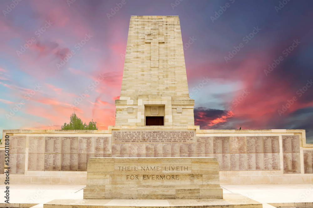 Fototapeta premium Lone Pine Lone Pine ANZAC Memorial at the Gallipoli Battlefields in Canakkale, Turkey
