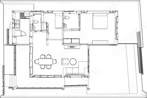 3D illustration of residential project
