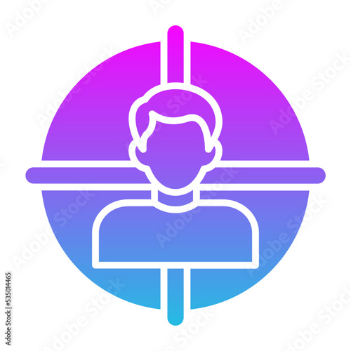 Target Glyph Gradient Icon